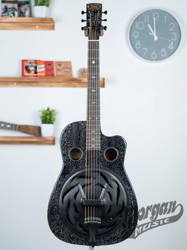 Beard Trailhead E Model Round Neck Resonator- Black Dog Hair