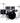 Mapex Comet Complete Drum Set - Dark Black