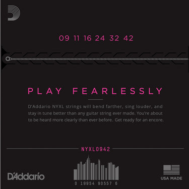 D'addario NYXL 09-42 Nickel Plated- Electric Super Light Strings