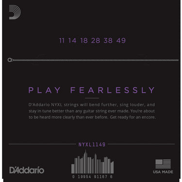 D'addario NYXL 11-49 Nickel Plated- Electric Medium Strings