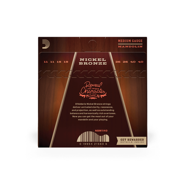 D'addario NBM1140 Nickel Bronze Medium- Mandolin Strings