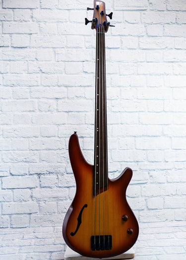 Ibanez SR Hollowbody Fretless- Natural Browned Burst