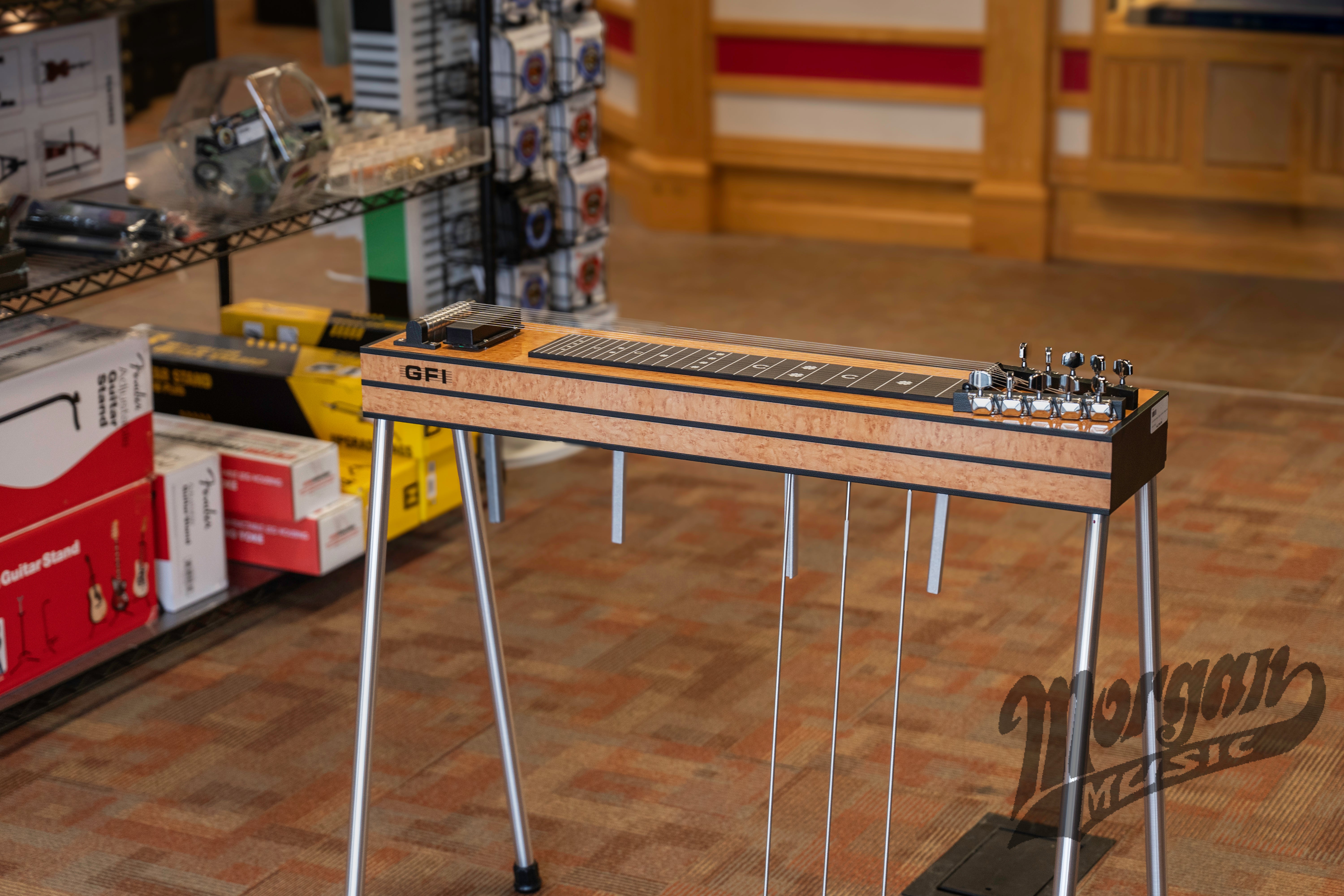 pedal steel guitar thomann GFI S10SM Pedal Steel Guitar- 4 Knee Levers- 3 Pedals – Morgan Music