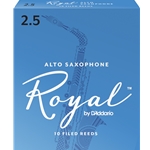 RICO ROYAL ALTO SAXOPHONE REEDS 2.5, BOX OF 10