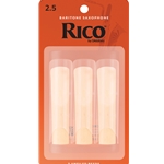 RICO BY D'ADDARIO BARITONE SAX REEDS 2.5, 3-PACK