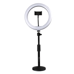 GATOR RING LIGHT ROUND BASE DESKTOP STAND W/ PHONE CLAMP