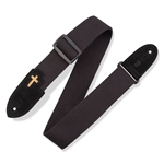 LEVY'S CROSS GUITAR STRAP - BLACK