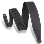 LEVY'S BUTTER DOUBLE STITCH GUITAR STRAP - BLACK