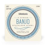 D'ADDARIO EJS60 BANJO STRING SET, STAINLESS STEEL - MEDIUM