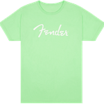 FENDER SPAGHETTI LOGO T-SHIRT, SURF GREEN - L