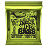 ERNIE BALL REGULAR SLINKY NICKEL WOUND SHORT SCALE BASS STRINGS - 45-105 GAUGE