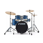 SONOR AQX STAGE BLUE OCEAN SPARKLE WITH 1000 SERIES HARDWARE AND SABIAN CYMBALS