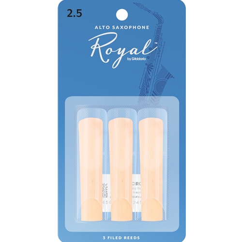 RICO ROYAL ALTO SAXOPHONE REEDS 2.5, 3-PACK