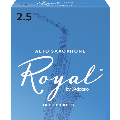 RICO ROYAL ALTO SAXOPHONE REEDS 2.5, BOX OF 10