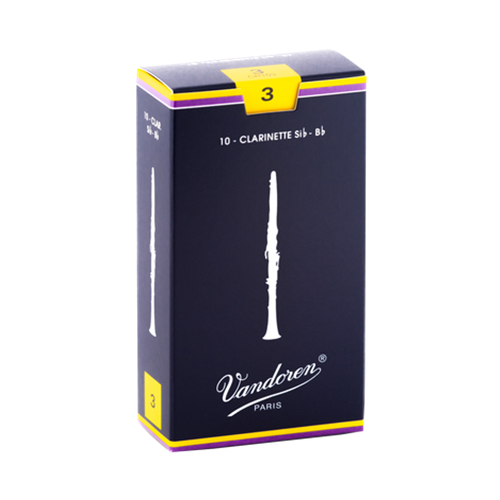 VANDOREN TRADITIONAL Bb CLARINET REEDS 2.5, BOX OF 10