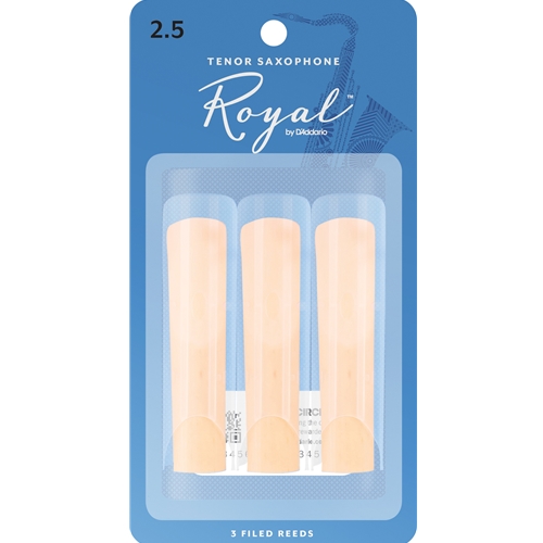 RICO ROYAL TENOR SAX REEDS 2.5, 3-PACK