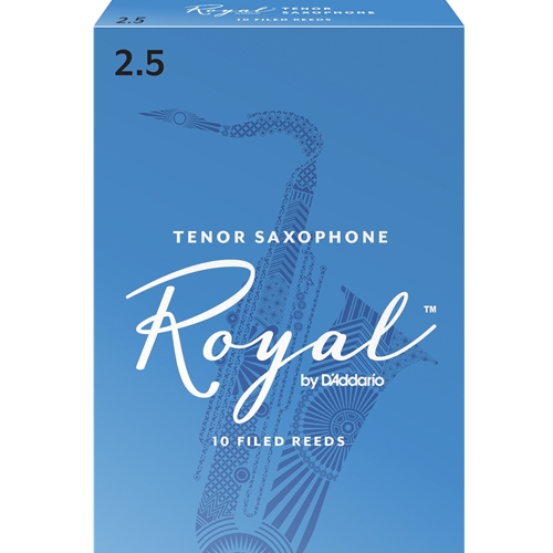 RICO ROYAL TENOR SAX REEDS 2.5, BOX OF 10