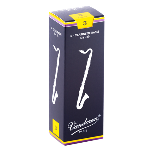 VANDOREN TRADITIONAL BASS CLARINET REEDS 2.5, BOX OF 5