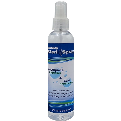 SUPERSLICK STERI-SPRAY MOUTHPIECE CLEANER & CASE FRESHENER, 8oz