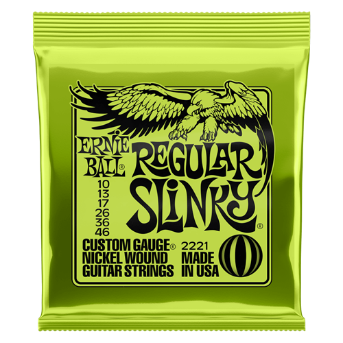 ERNIE BALL ELECTRIC GUITAR STRINGS, REGULAR SLINKY, 10-46