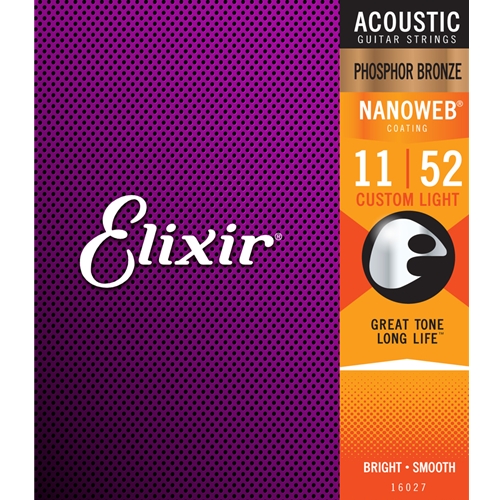 ELIXIR ACOUSTIC NANOWEB PHOSPHOR BRONZE, CUSTOM LIGHT