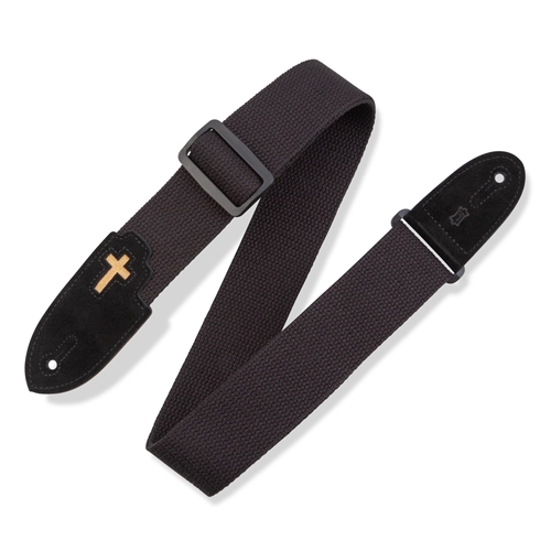 LEVY'S CROSS GUITAR STRAP - BLACK