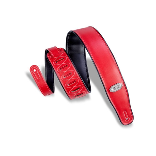 LEVY'S REBEL REVERSIBLE GUITAR STRAP - RED/BLACK