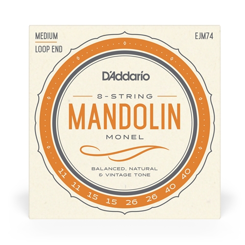 D'ADDARIO EJM74 MANDOLIN STRING SET, MONEL - MEDIUM