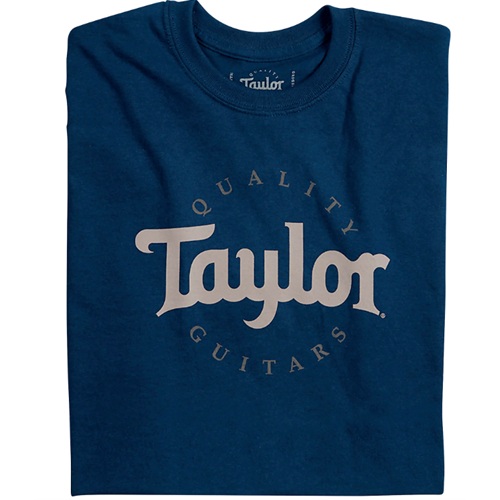 TAYLOR MEN’S TWO-COLOR LOGO T, NAVY- LARGE