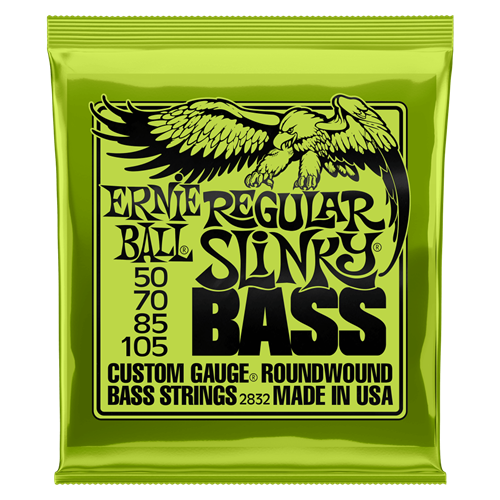 ERNIE BALL REGULAR SLINKY NICKEL WOUND ELECTRIC BASS STRINGS - 50-105 GAUGE