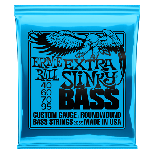 ERNIE BALL EXTRA SLINKY NICKEL WOUND ELECTRIC BASS STRINGS - 40-95 GAUGE