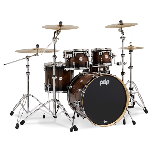 PDP CONCEPT SERIES 5-PIECE MAPLE EXOTIC SHELL PACK - WALNUT TO CHARCOAL BURST