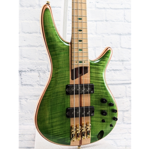 IBANEZ SR PREMIUM 4 STRING ELECTRIC BASS - EMERALD GREEN LOW GLOSS