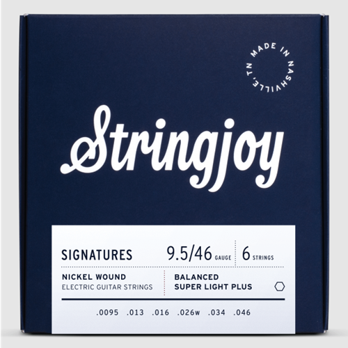 STRINGJOY SIGNATURES BALANCED SUPER LIGHT PLUS GAUGE 9.5-46 NICKEL WOUND ELECTRIC GUITAR STRINGS