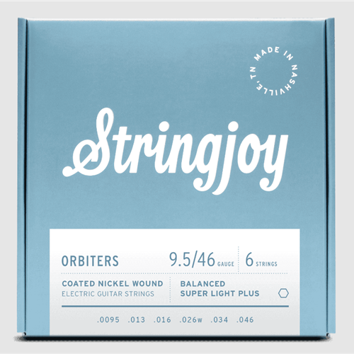 STRINGJOY ORBITERS SUPER LIGHT PLUS GAUGE 9.5-46 COATED NICKEL