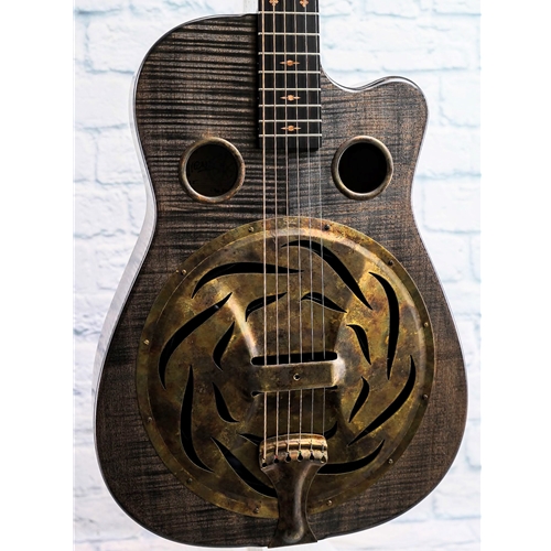 BEARD TRAILHEAD CURLY MAPLE RESONATOR GUITAR - ROUND NECK